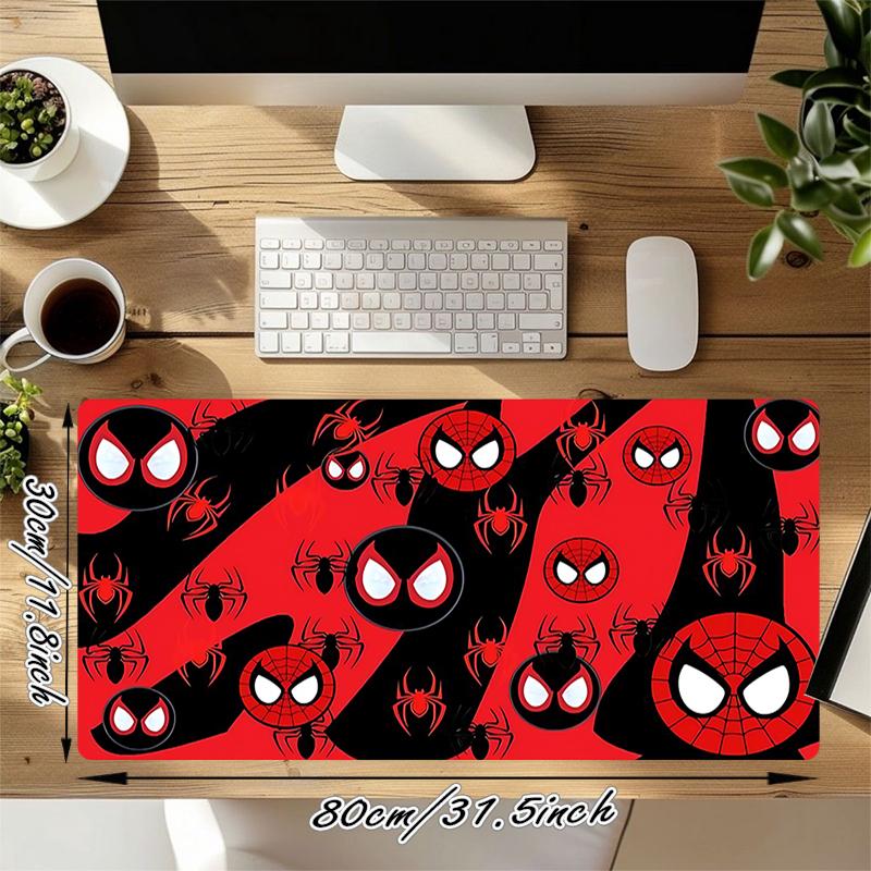 1Pc Spiderman Mask Gaming Mouse Pad Keyboard Desk Mat Non-slip Rubber Lock Edge Waterproof Computer Mousepad for Office Home Decor Y1508