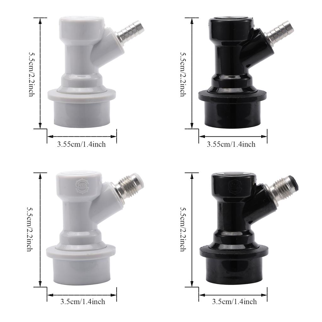 Homebrew Ball Lock Disconnect Beer Keg Connector Dispenser 1/4" Barb 1/4"MFL Beer Gas Beer Keg Parts