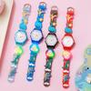 Creative Cartoon Dinosaur Egg Luminous Watch Color Pointer Scale Quartz Watch, Suitable for Christmas Halloween Gifts