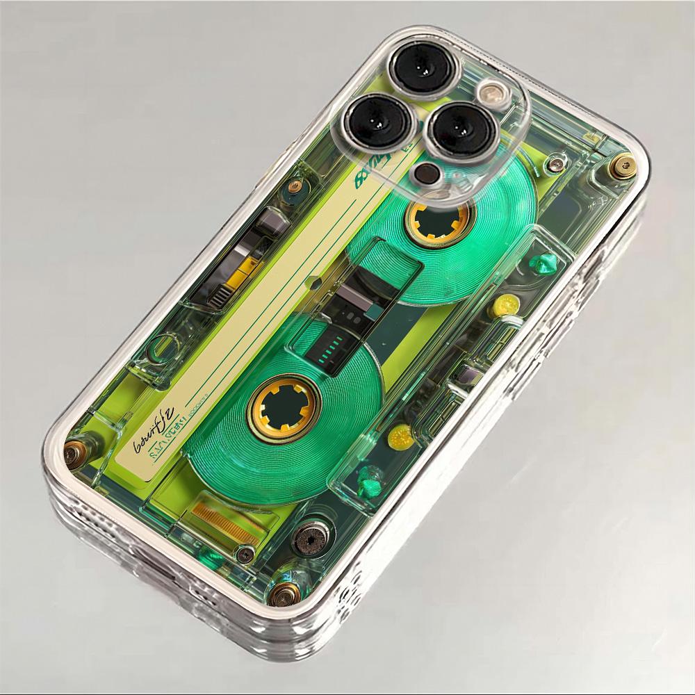 

Unique cassette tape Creative Phone Case For iPhone 17e 17 16e 16 15 14 13 12 11 Mini Air Pro Max X XR XSMax 7 Plus Soft Cover iPhone 12