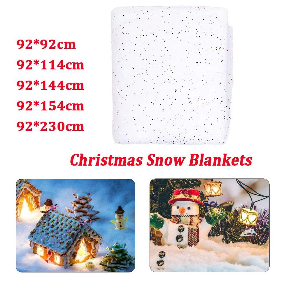 Artificial Cotton Christmas Snow Blanket Decoratiive DIY Christmas Tree Backdrop Reusable Simulation Fake Snow Carpet