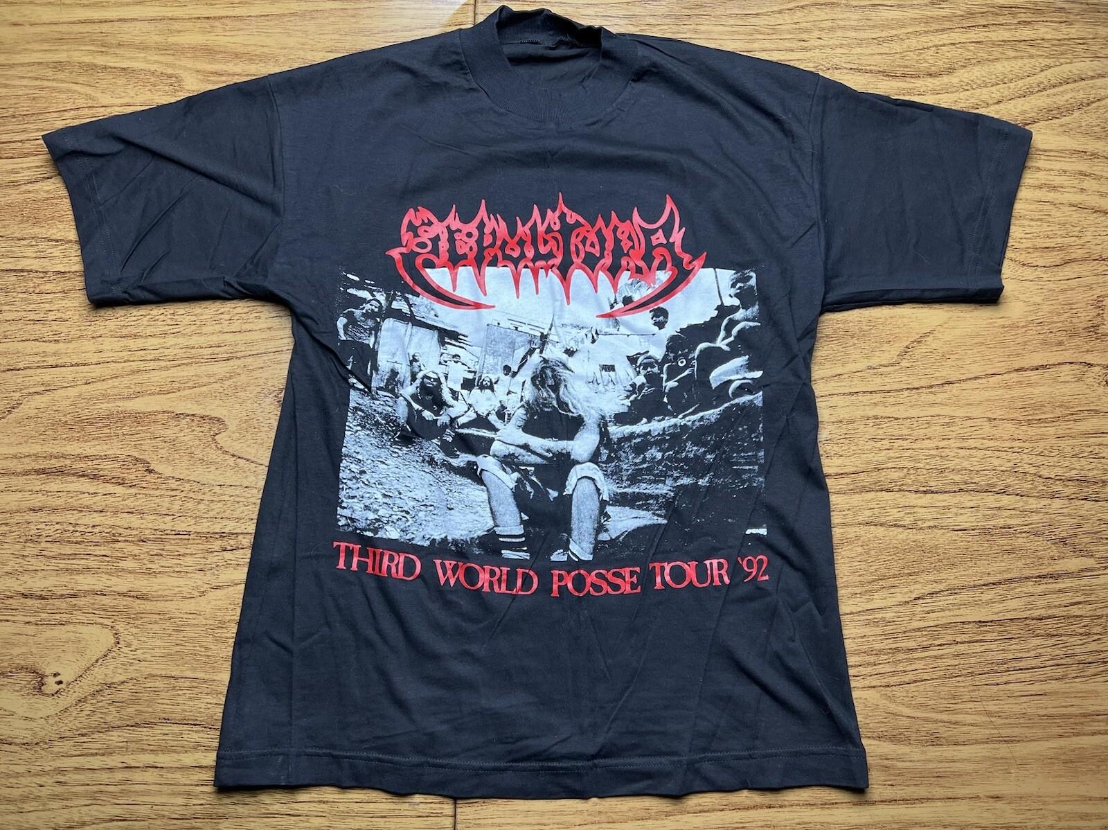 New 90’s Sepultura Third World Posse 1992 Tour Band Tee Shirt Size MEDIUM XXXXL