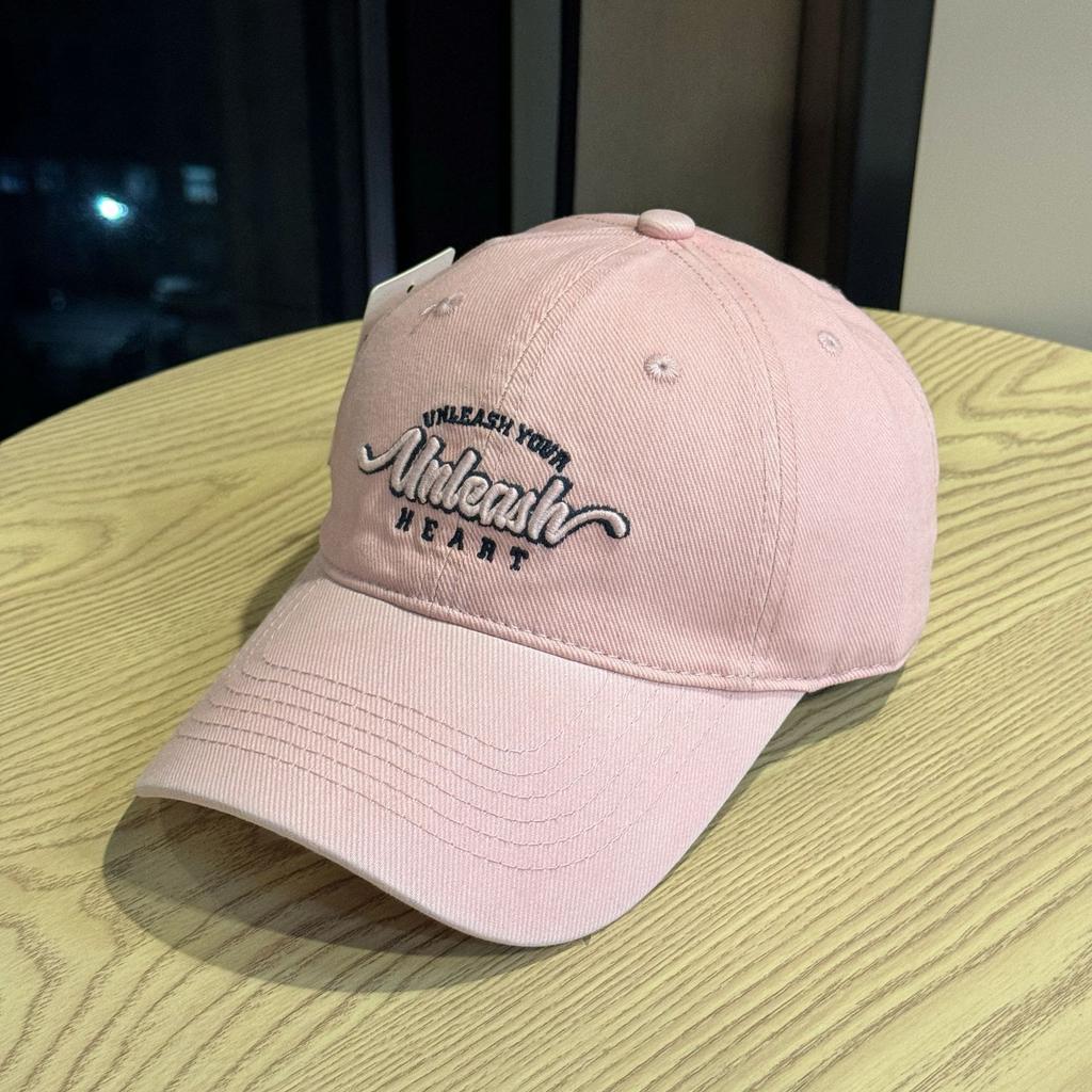 Korean Ins Letter Embroidered Spring and Autumn Baseball Cap for Women with Wide Brim Big Face Small Peaked Cap Big Head Circumference Hat