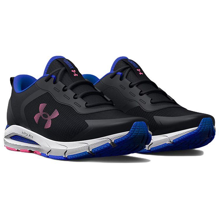 Under Armour HOVR Sonic SE Black Blue Pink Women Sneakers White 3024919-002