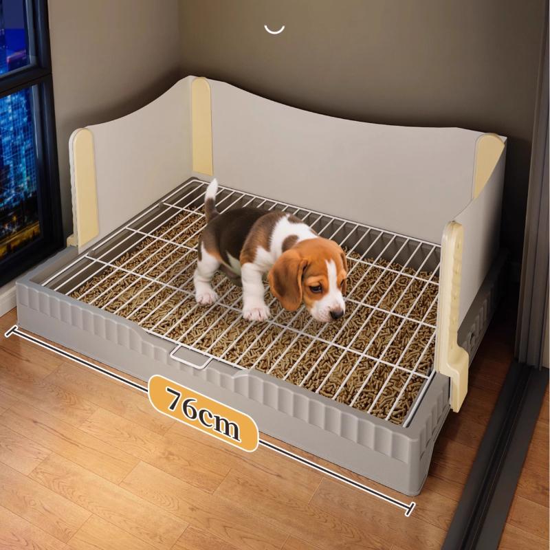 Large Dog Toilet Pet Urine Pot for Teddy with Dog Litter Box Training Tray Pee Pad Holder for Dogs Indoor Pet Bathroom Solution