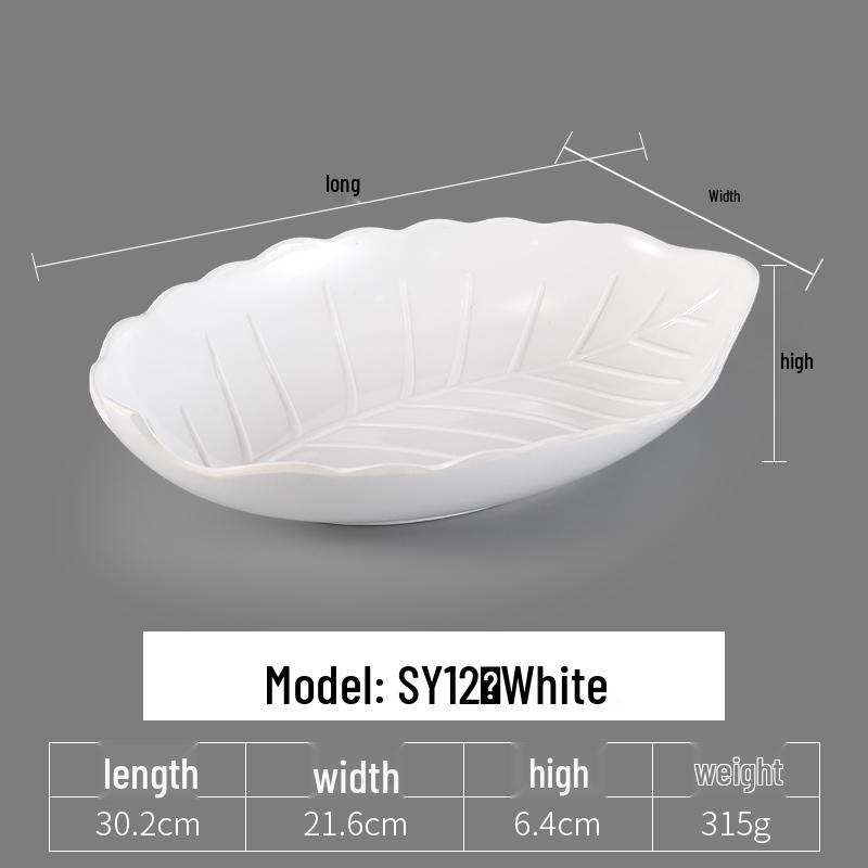 Irregular Shaped White Melamine Plates for Hotel & Restaurant - Porcelain Imitation Cold Dish Saucers
