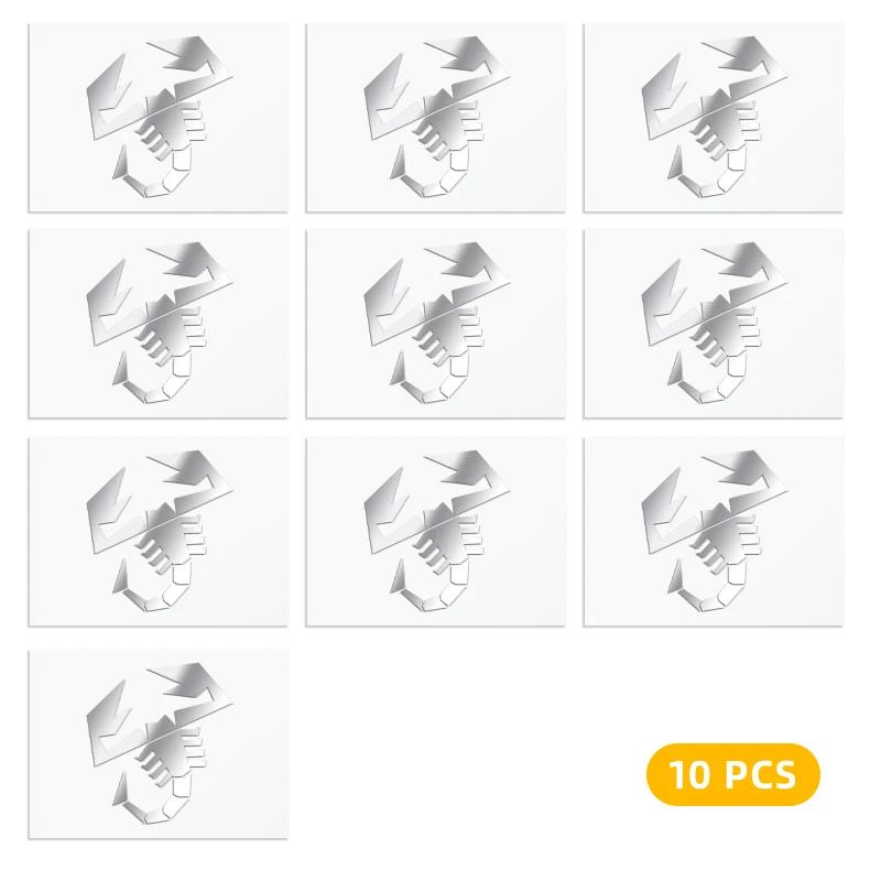 2/5/10pcs 3D Metal Car Interior Dekoration Stickers Badges Auto Styling For Abarth Punto 124 125 500 Fiat Viaggio Car Accessory WS1
