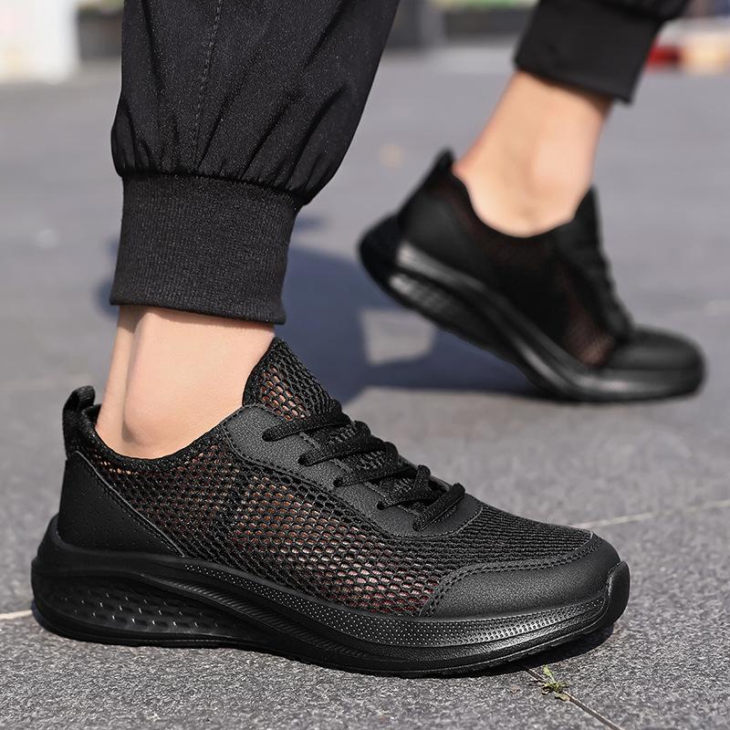 47 Hollow mesh shoes breathable thin lightweight casual sports shoes large size 48 travel running shoes men