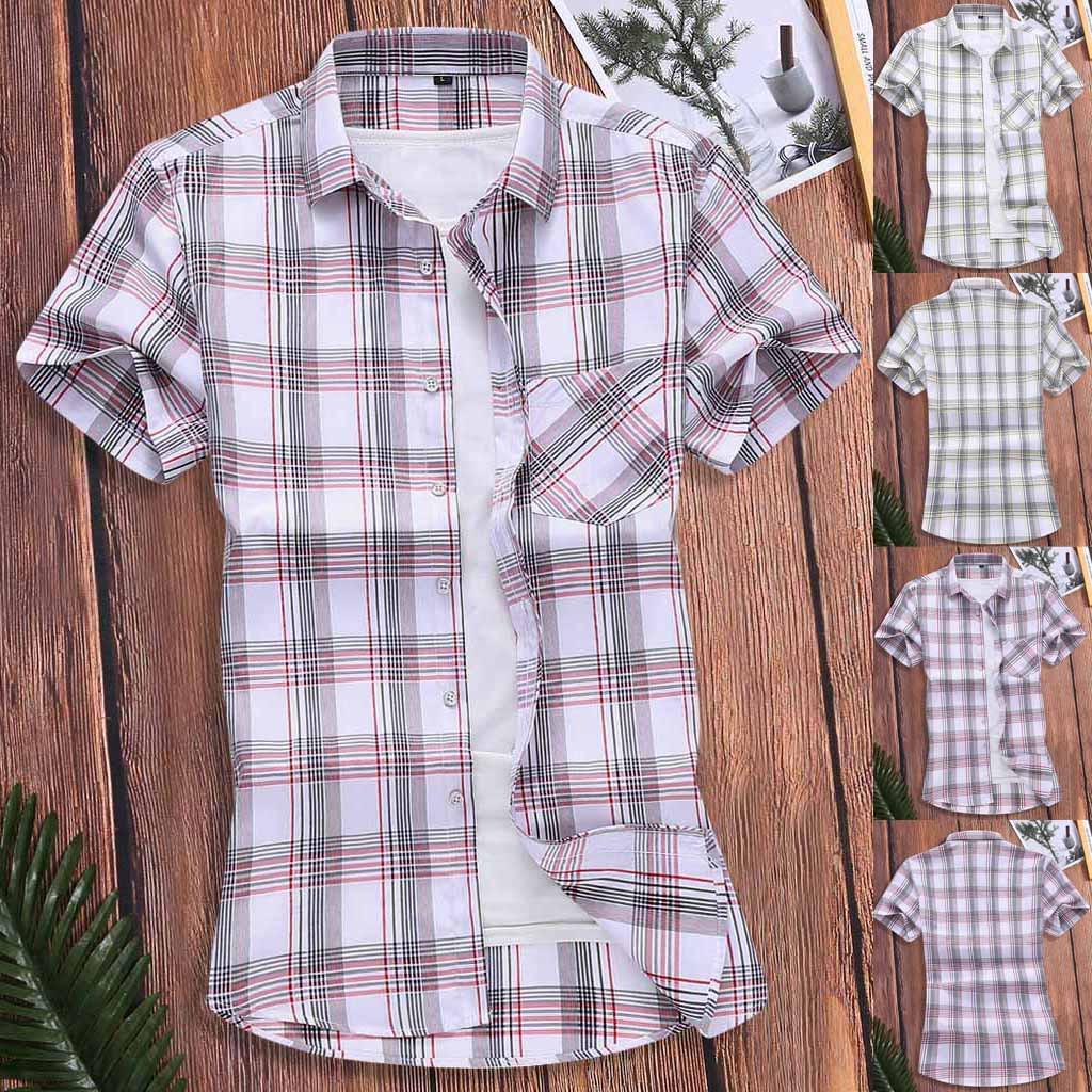 

Модные мужские тонкие свободные гавайские футболки с короткими рукавами и отложным воротником с принтом, топы