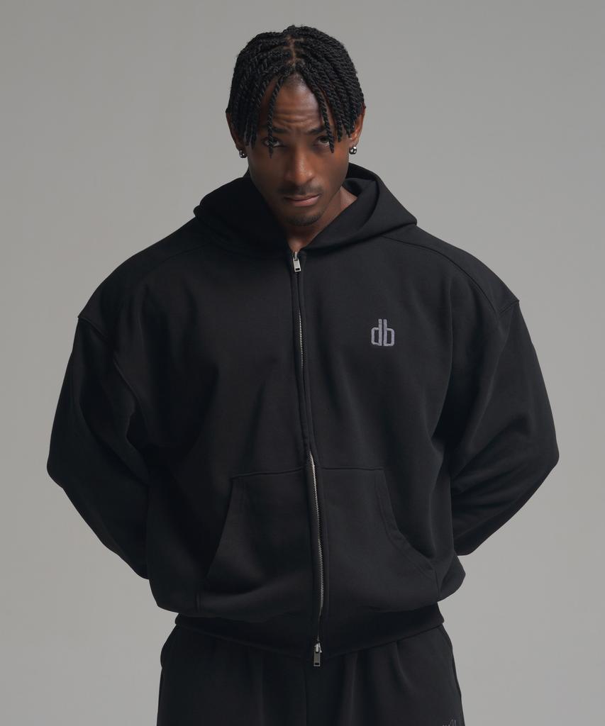 Phermenon [Set] Pigment Oversized Cut 2-Way Zip-Up Hoodie + Pigment Oversized Wide String Jogger Pants (3 Colors)