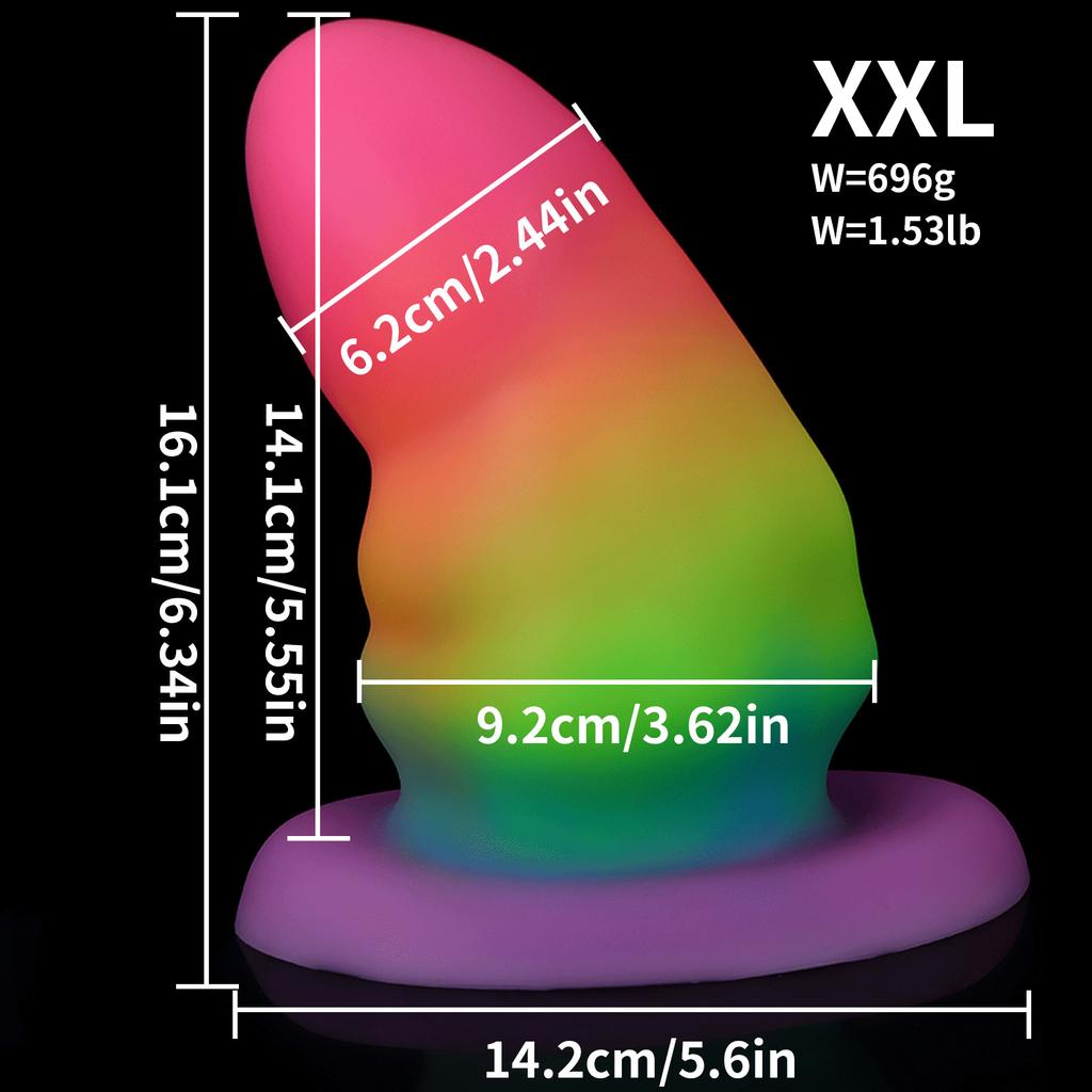 Colorful Mixed Color Shit Butt Plug Luminous Boxing Anal Anal Dilatation Device Liquid Silicone Soft Masturbation Sex Product