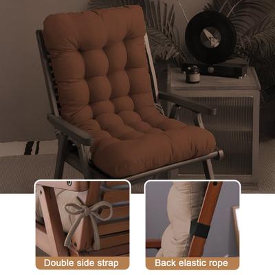 Seat Cushion with High-Density Resilient PP Cotton Filling Secure Strap Seat Pad Office Design Breathable Support