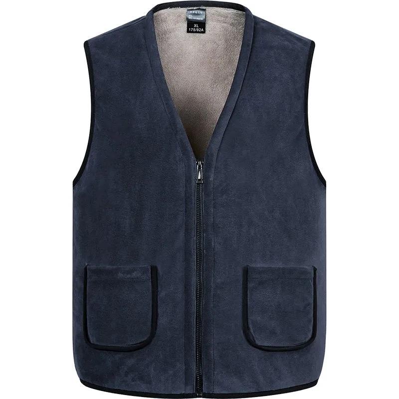 Summer Autumn Winter Plus Velvet Warm Clothes Mens Sleeveless Jacket Casual Coat Windproof Windbreaker Vest For Men Comfortable Personalized Clothes