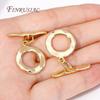 18K Gold Plated Brass Bracelet OT Clasps for Jewelry Making Supplies, High Quality Round Toggle Clasp for DIY Jewellery Crafts