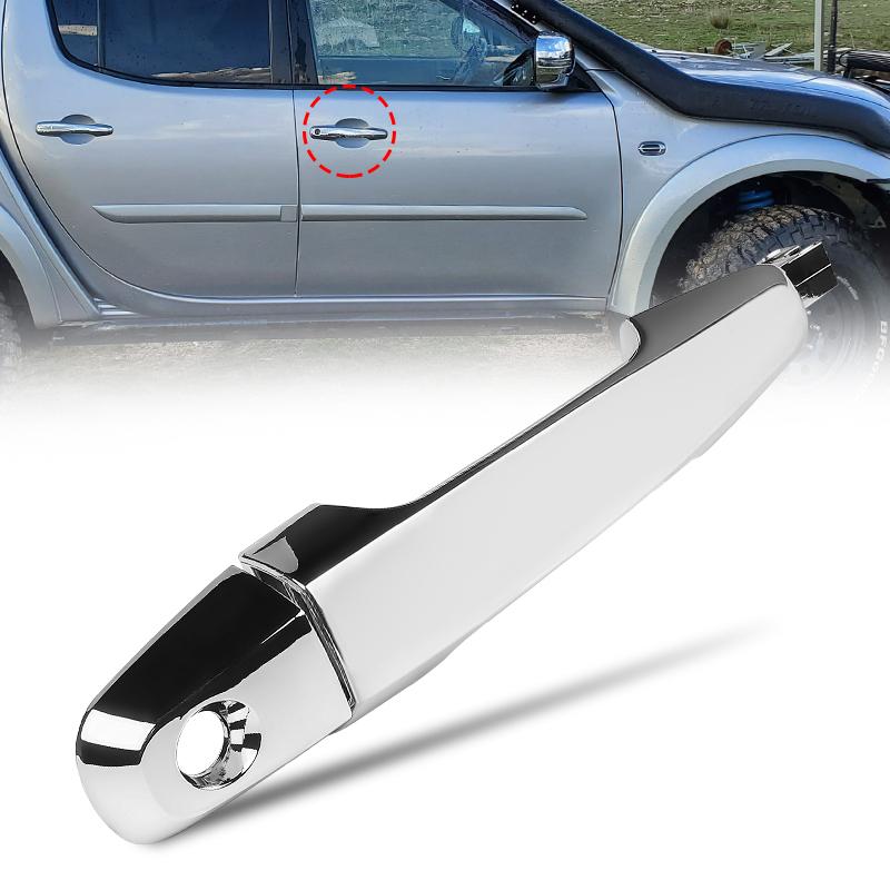 Chrome /Black Front Right Outer Door Handle For Mitsubishi Triton Ml Mn 2006 2007 2008 2009 2010 2011 2012 2013 2014 2015