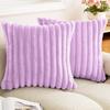 New Faux Rabbit Fur Square Cushion Cover Big Thick Striped Super Soft Solid Color Pillow Cover Sofa Decor Cushion Covers 2026