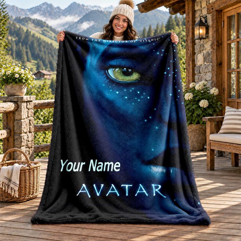 Avatar Benutzerdefinierter Name Flanelldecke Personalisierte Weiche Warme Plüschdecke Personalisierte Geschenkidee für Familie Freunde