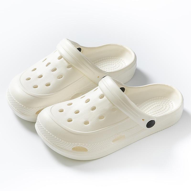 "Unisex Summer Garden Shoes: Non-Slip, Thick-Soled Half-Toe Beach Sandals"