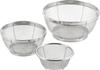 Yoshikawa Mizureed II Stainless Steel Set of 3 and Made In SJ3467 Colander, (15, 19, 25cm), Tsubame-Sanjo, Japan,