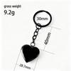 Stainless Steel Heart-Shaped Photo Frame Keychain with Smooth Mirror Finish