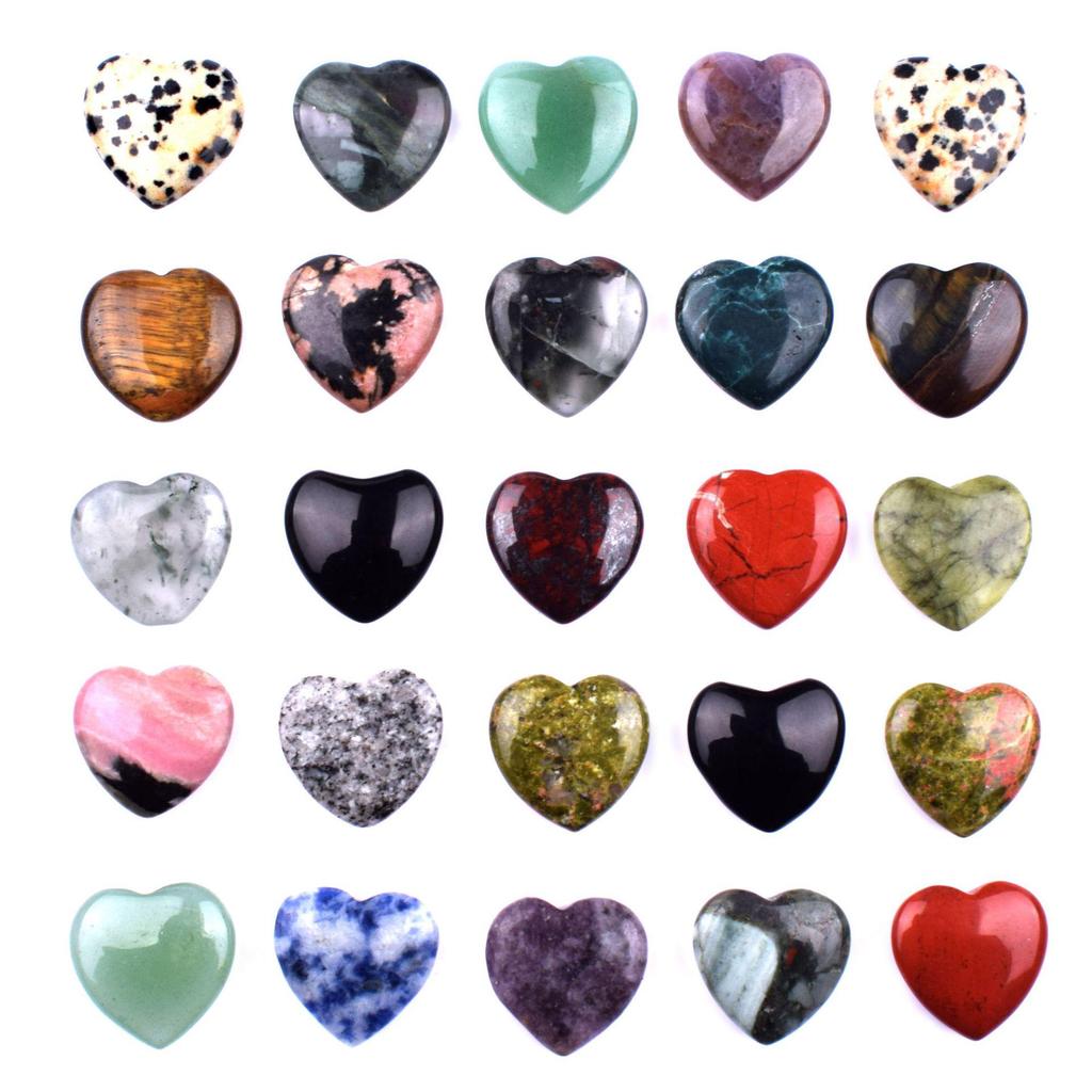 Cross Natural Stone Crystal Heart 15-70mm Healing White Crystal Ornament