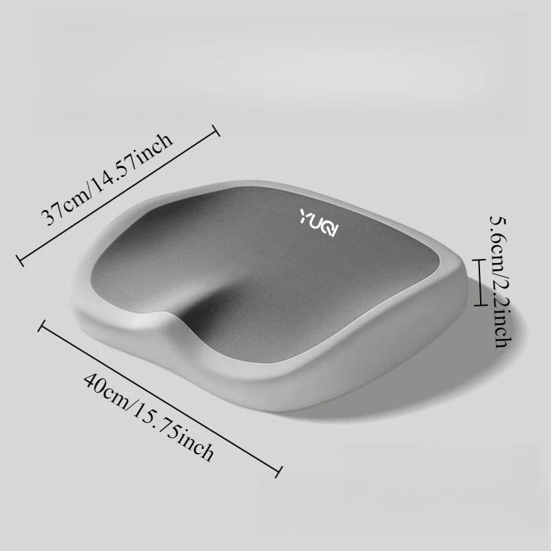 

2 Style Memory Foam Seat Cushion for Home Office Chair Support with Non-Slip Base Ergonomic Hip Comfort Seat Pad Chair Cushion сірий
