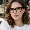 New Fashion Handmade Acetate Glasses Frame Women High End Optical Myopia Reading Glasses Men Anti Blue Light  Eyeglass