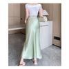 Lace Splicing Acetate Satin New Chinese Style Gentle Temperament Slimming Skirts