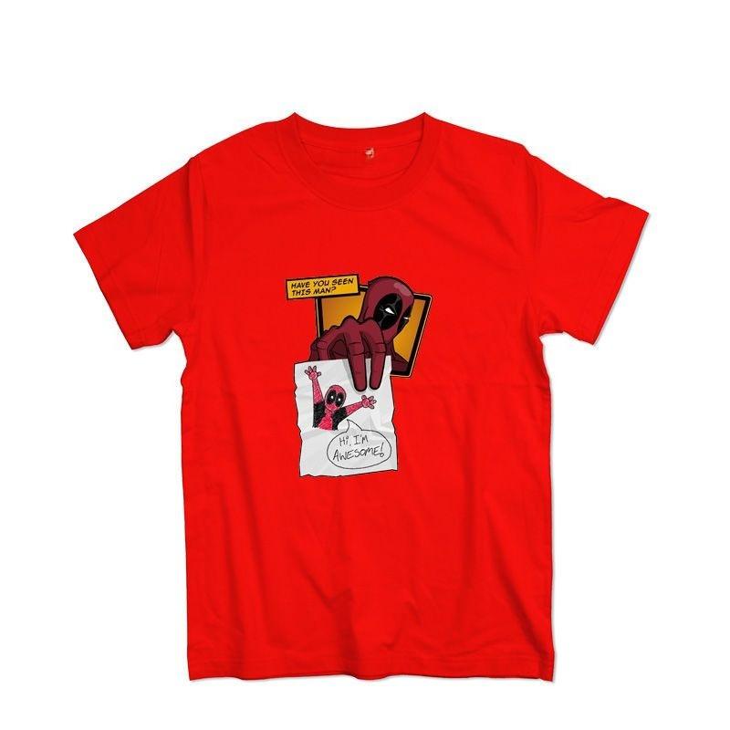 

Marvel Genuine Authorized Kawaii Deadpool Splatter Men s Short Sleeve Casual T-Shirt Cotton Slim Fit T-Shirt Merch Hale Vintage S