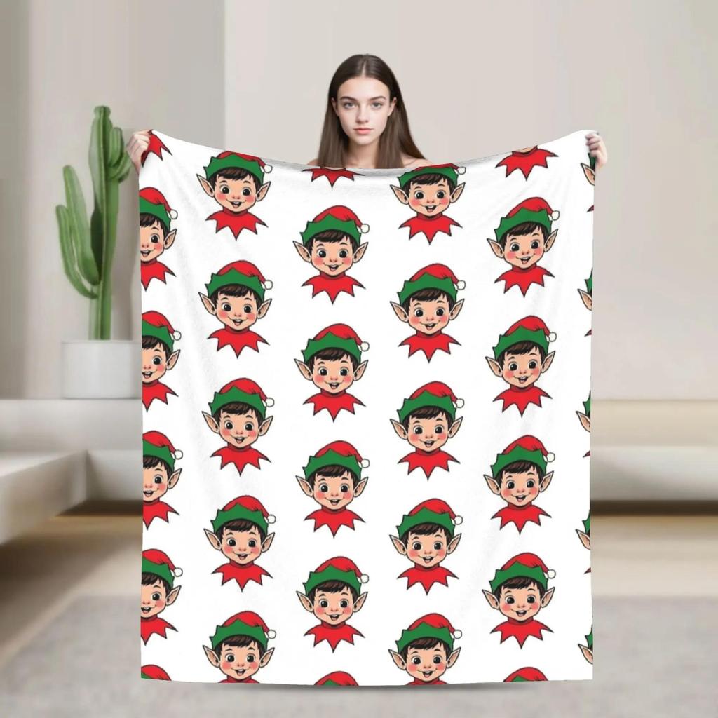 Christmas Buffalo Snowflake Warm Plush Blanket for Girls Boys Fluffy Flannel Bedspread Couch Chair Throw Sofa Bed Cover