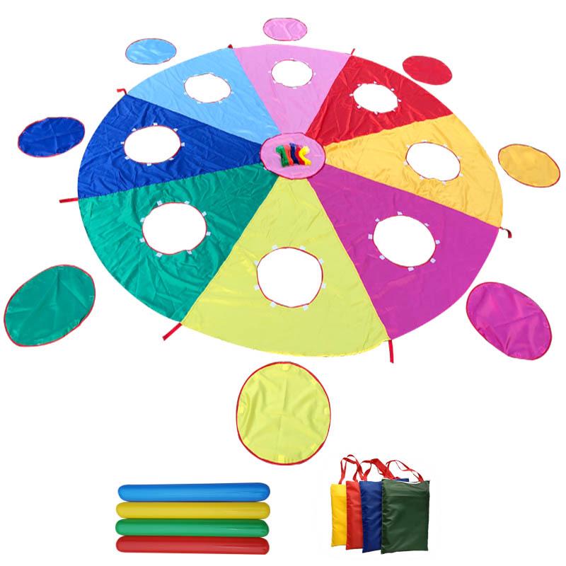 Rainbow Parachute Whack-a-Mole Game: Outdoor Early Education & Parent-Child Activity