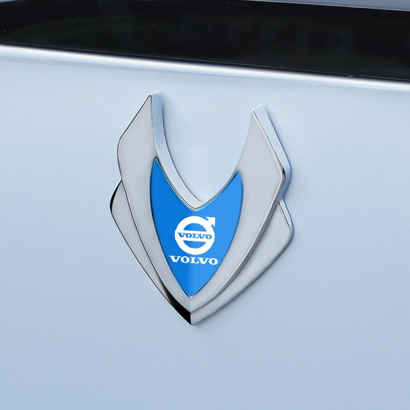 3D Metal Car Side Fender Trunk Body Emblem Badge Sticker for Volvo XC60 S90 XC90 S60 XC40 V60 V90 S40 Volvo EX30 C40 Accessories