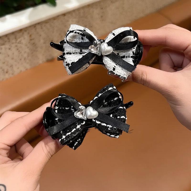 Diamond Flower Hair Claw Clip - Elegant Updo Accessory for Women