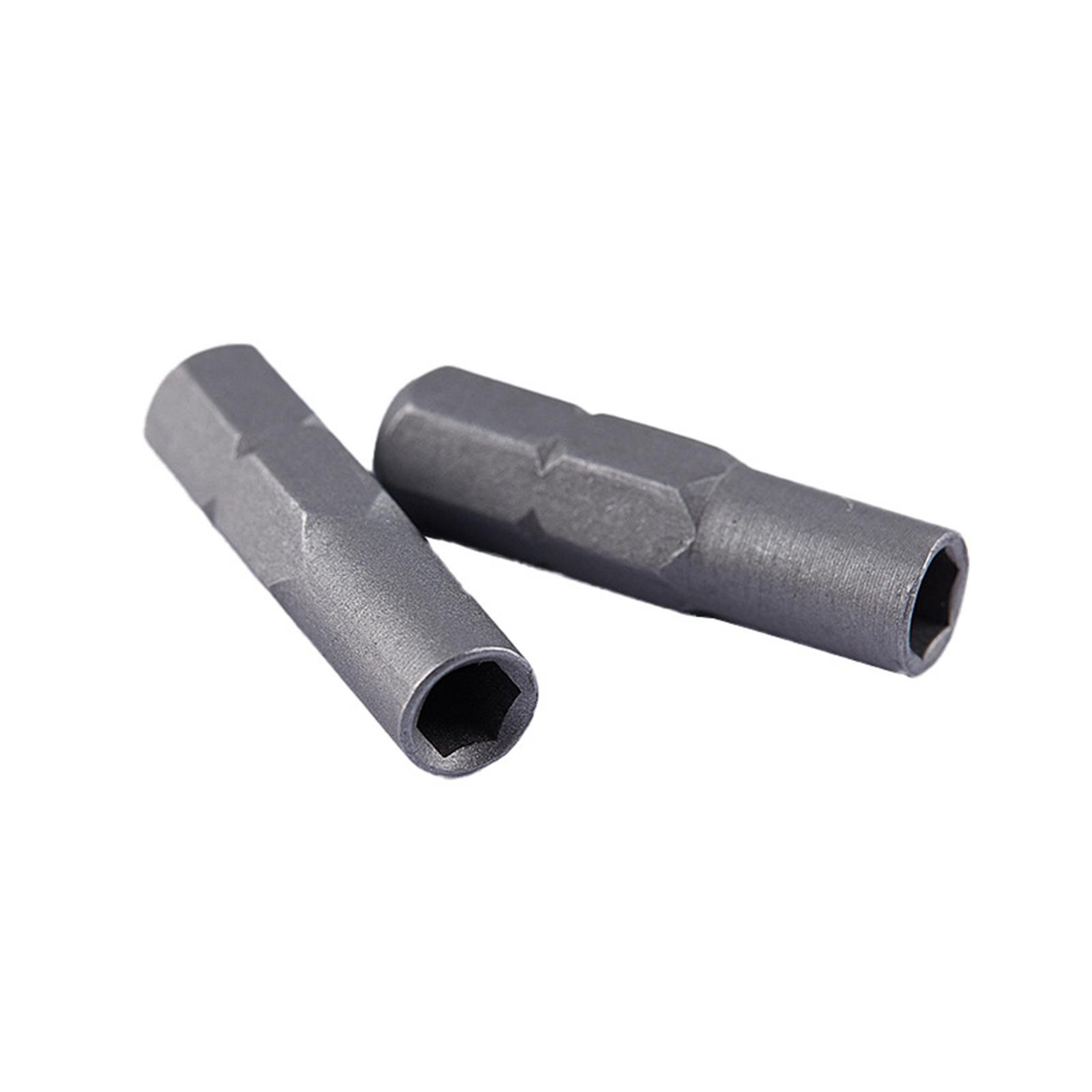 

2Pieces Compact Hex Shank Adapter Converts 6.35mm 1/4Inch to 4mm Bits Socket Holder Screwdriver Inserts Bit Adapter