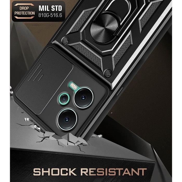 Coque - E.F.CONNECTION - pour Xiaomi Redmi 12 4G-5G - Rigide - Antichoc - Support 360°