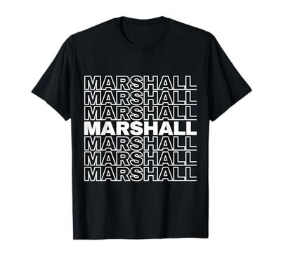 Ich liebe Marshall Retro Muster Personalisiertes T-Shirt