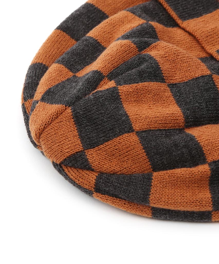 Eondeokeonteulol Winter Plaid Beanie Beanie / Checkerboard / Old Brick