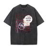 Washed Vintage Aphex Twin I Care Because You Do Graphic T Shirt Men Women Korean Fashion Trend Tshirt Mens Casual Retro Tshirt