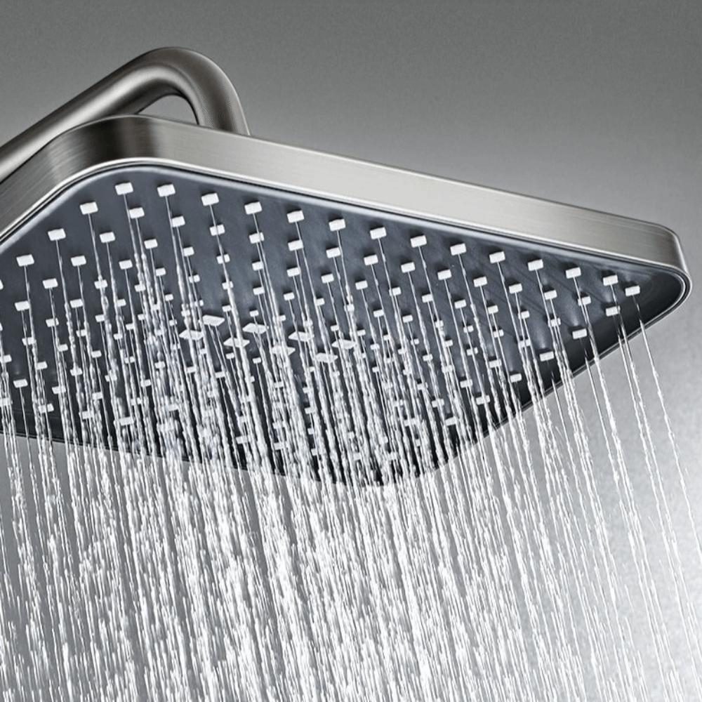 Grey Shower System High Pressure Rainfall Shower Set Digital Shower Faucet Set Water Saving