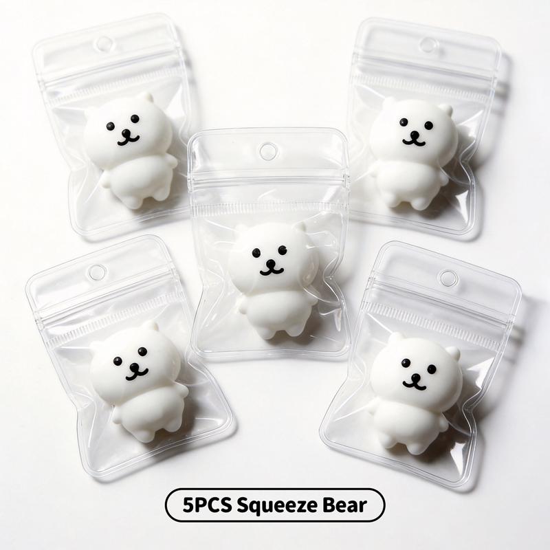 1/3/5Pcs Pinch Self Deprecating Bear Squeeze Toy Fun Expression Stress Relief Toy Small Nose Ga Cute Kids Pocket Squishy Toy