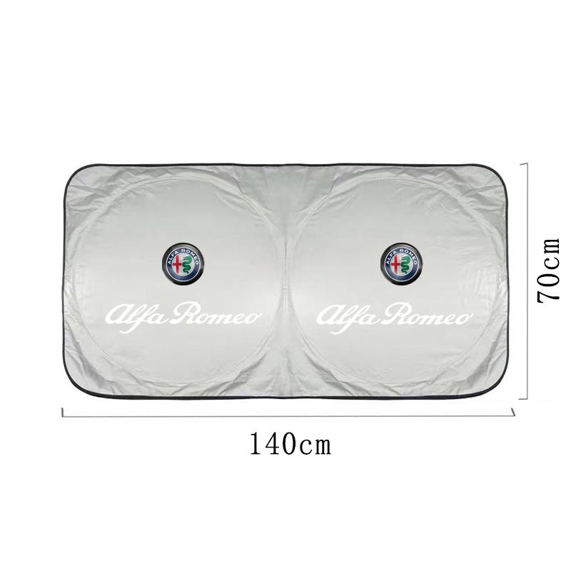 

Car Stickers For Alfa Romeo Car Windshield Sunshade Auto Interior Anti-sunburn Cloth For Alfa Romeo 156 159 147 4C 8C 166 Giulia