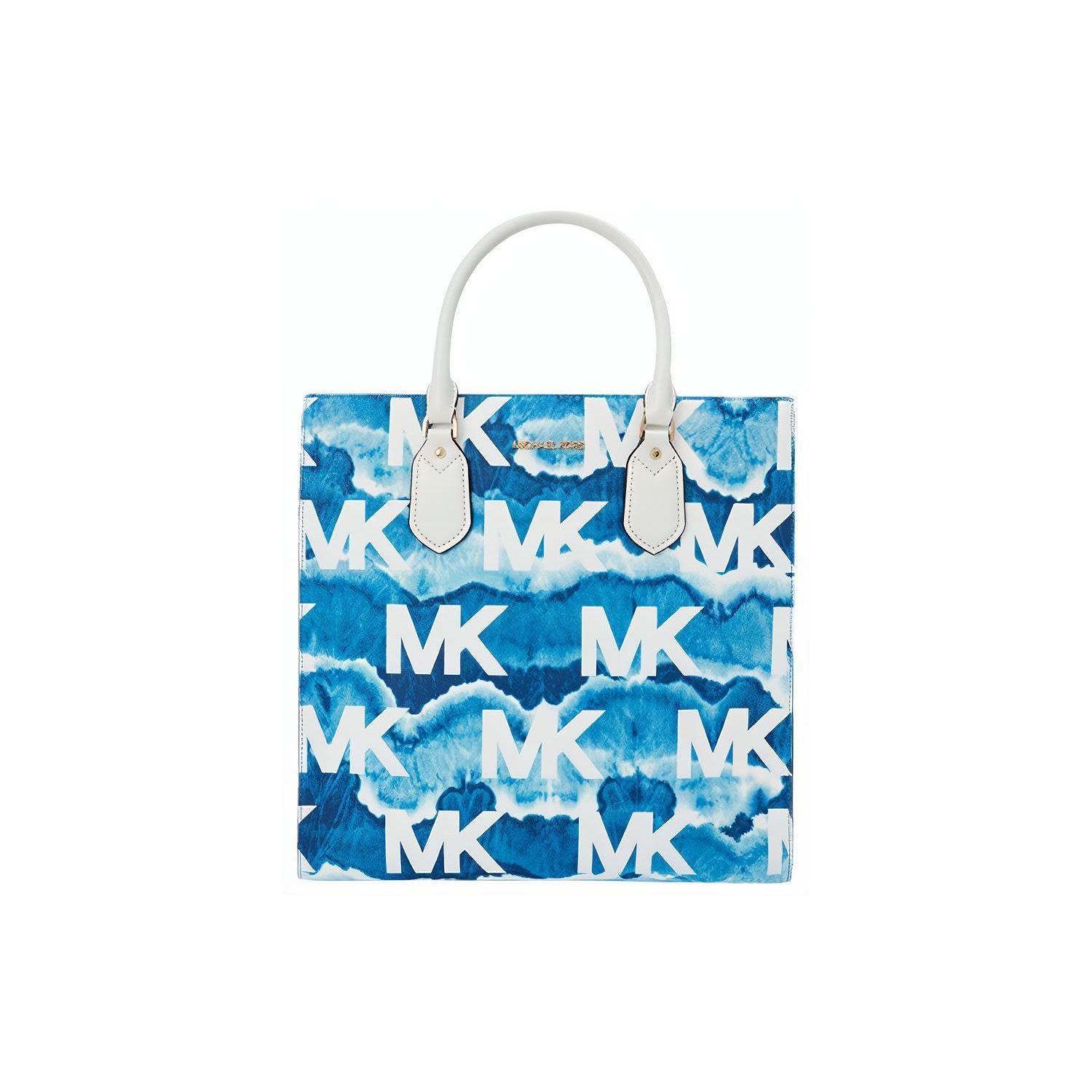 

Michael Kors MK Everly Monogram Open Tote Bag Women Tote Dark-Blue White 35T1GZTT2I-951 Basic Set (Bag+Dust Bag)