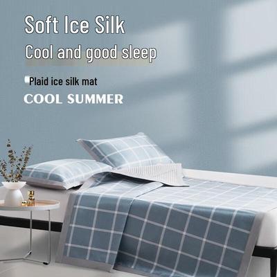 Mercury Home Textiles Plaid Ice Silk Sleeping Mat