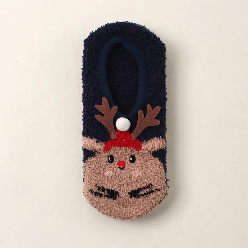 Fall/Winter Floor Socks Warm Non-slip Stockings Indoor Yoga Socks Low Calf Slipper Women Cute Hedgehog Home Hosiery Xmas Gifts