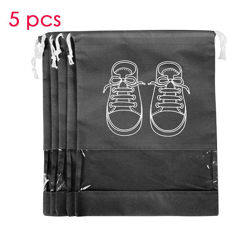 1/3/5PCS Waterproof Shoe Cover Thickened Non-Woven Dustproof Drawstring Storage Bag Clothing Travel Pouch Handbag Storage Bags