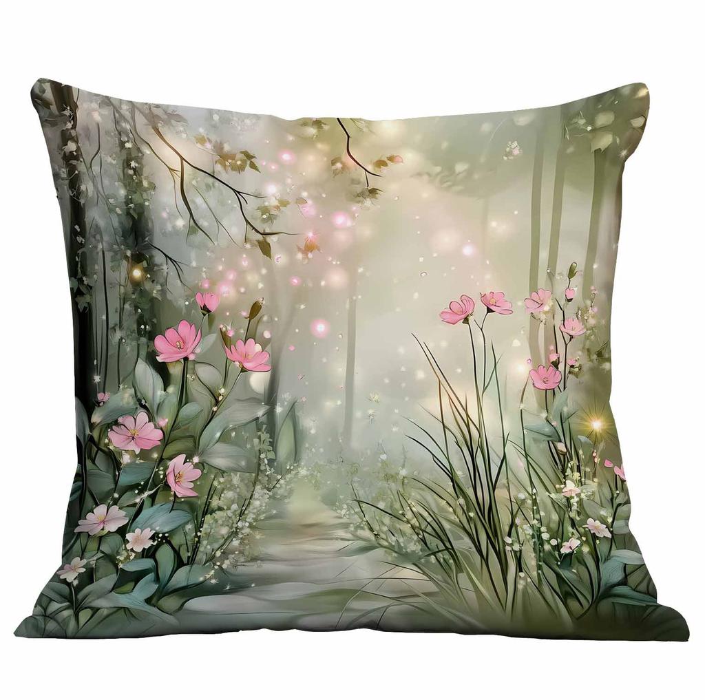 Nowa Piękna i Marzycielska Poszewka na Poduszkę w Kwiaty Domowa Poszewka na Poduszkę na Sofę