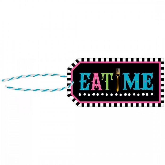 Amscan Mad Tea Party Gift Tag One Size noir