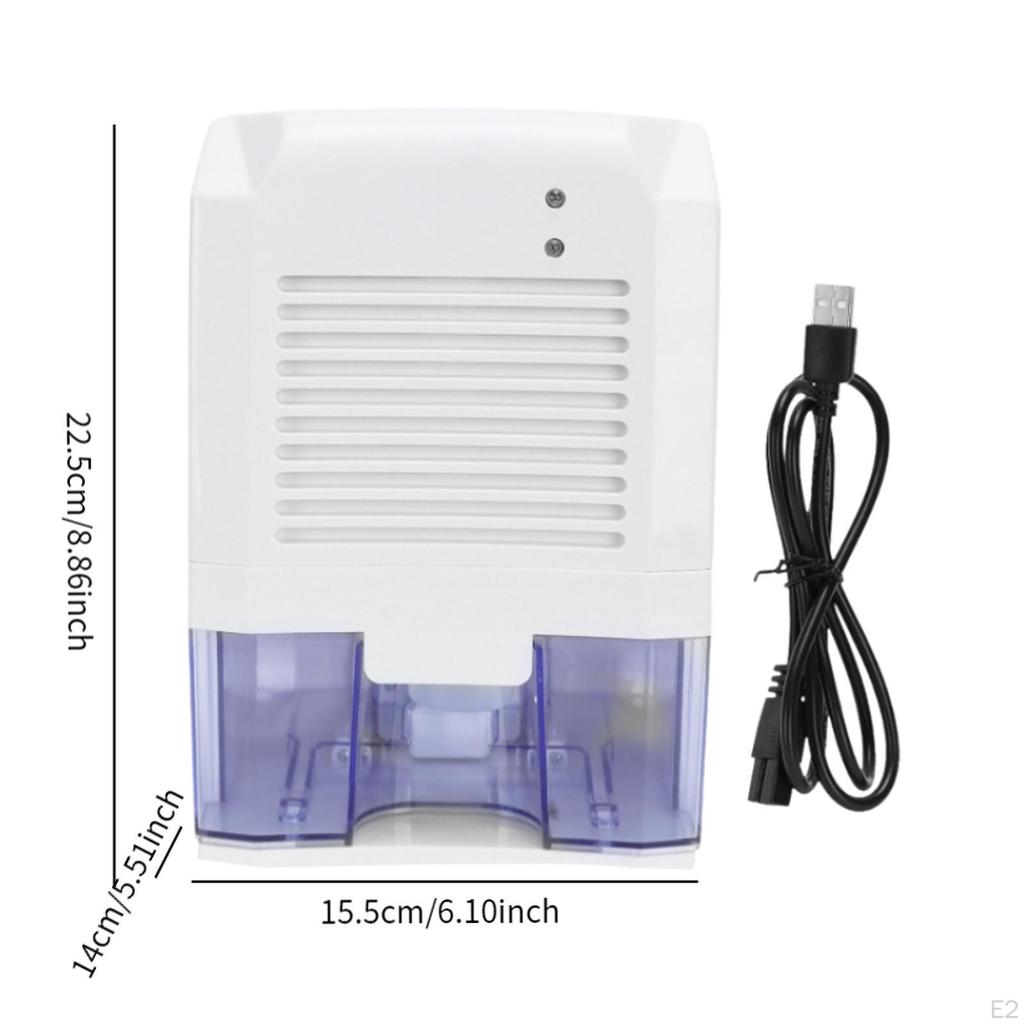Small Dehumidifier Mini Moisture Dryer Machine Low Noise USB Air Auto Shut Off for RV