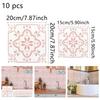 Pink Pattern Stickers Waterproof Tile Stickers DIY Decoration