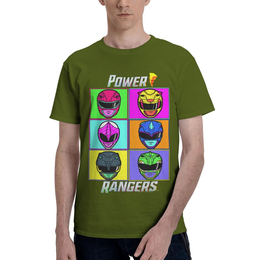 Power Rangers Pop Art Warhol Portrait Box Up Unisexs TShirt Clothes Hipster Tees Short Sleeve Fugees 100 Cotton